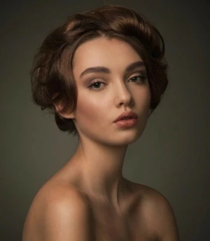 Nouveau Floral AI Portrait